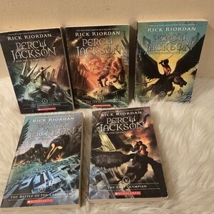 Percy Jackson and the Olympians Set of 5 books by Rick Riordan